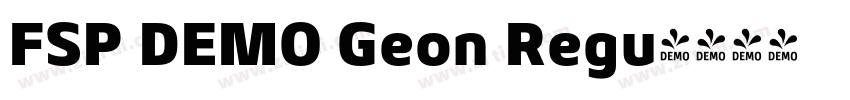 FSP DEMO Geon Regu字体转换 FSP DEMO Geon Regu字体转换